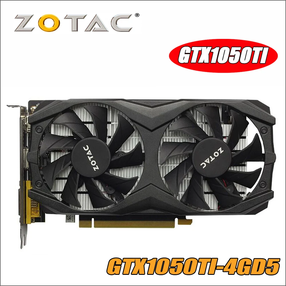 Оригинальная видеокарта ZOTAC GeForce GTX 1050 ti GTX1050TI 1050TI GTX1050 4 Гб 256Bit GDDR5 видеокарты для