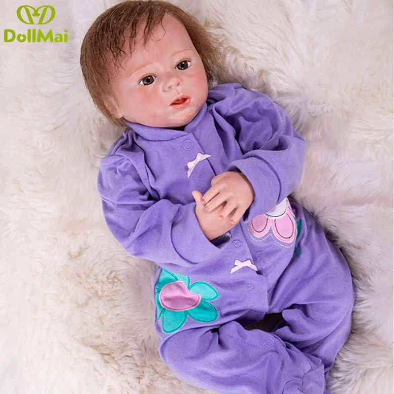 

Reborn dolls toys 18"46cm lifelike silicone reborn baby dolls toys for kids birthday gift real baby alive bebes reborn boneca