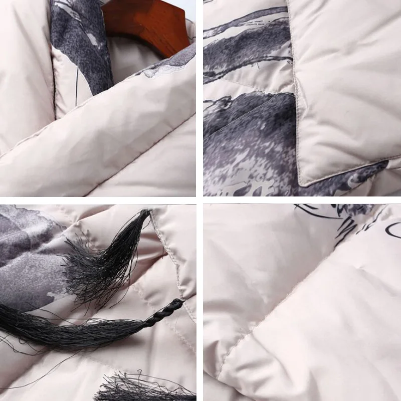 2018 New Fashion Womens Winter Jacket Female Coats Thick Warm White Duck Down Jacket Long Down Parkas Winter Woman Coat