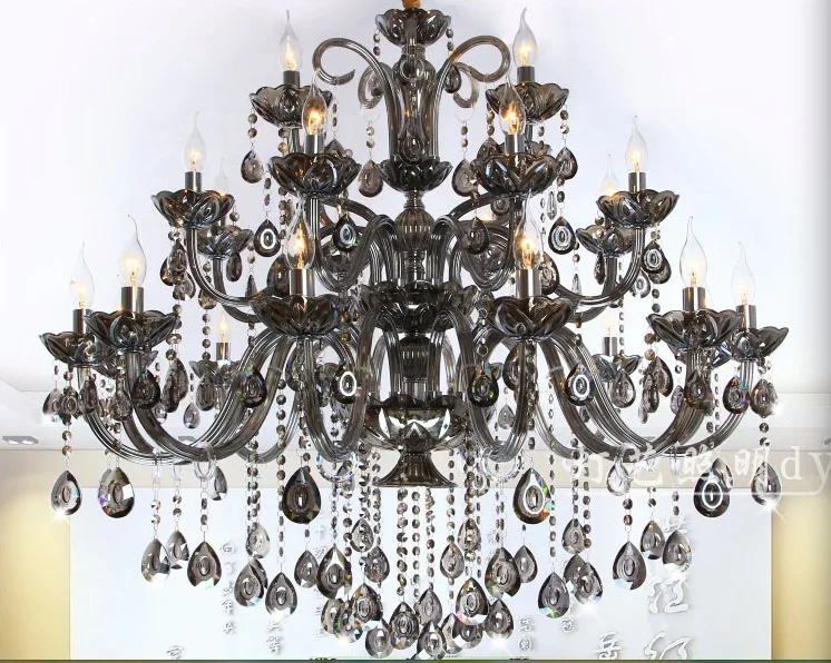 Smokey E14 LED lamps Factory Wholesale modern Smokey crystal chandelier crystal chandelier AC 100 Guaranteed Free