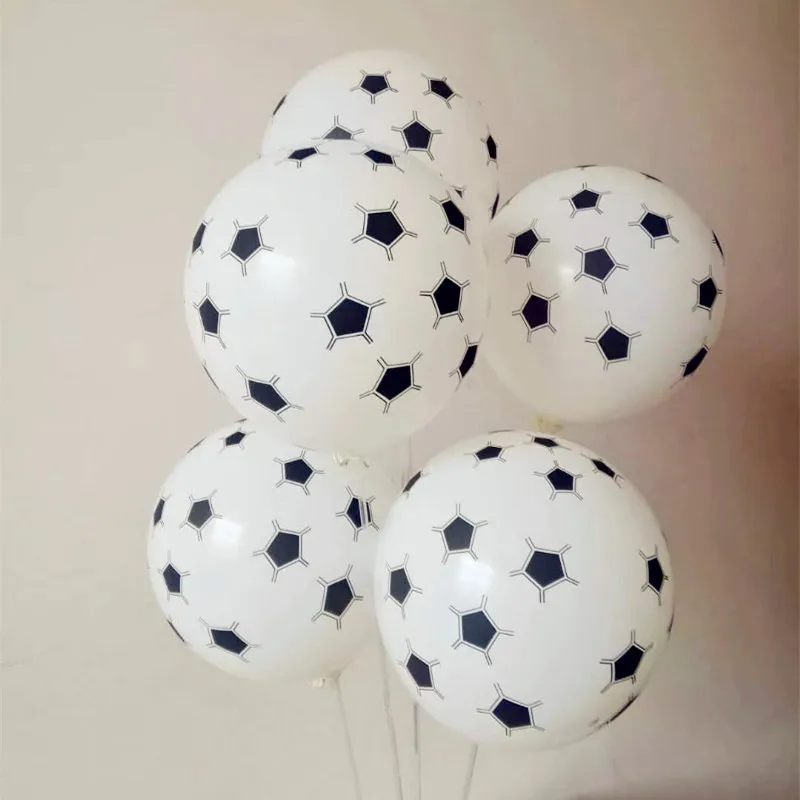 

White football latex balloons 30pcs 2.8g round inflatable air balloon birthday party decor boy helium ballon wedding supplies
