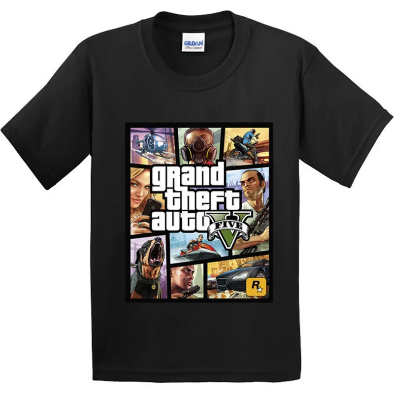

Children GTA Street Fight Long With GTA 5 Design 100% Cotton T Shirt Boys/Girls Short Sleeve Tops Kids COTTON T-Shirt, GMT005