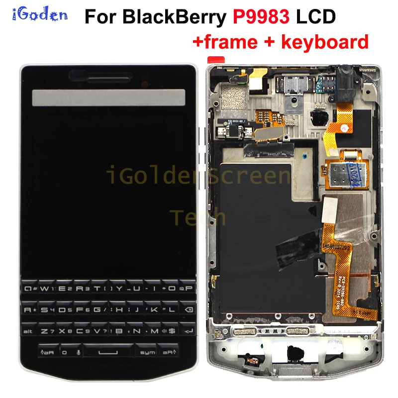 

100% Tested 3.1" For BlackBerry P9983 LCD Display with Touch Screen Digitizer Assembly +frame + keyboard Replacement