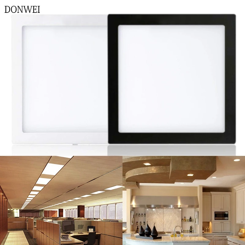 

6W/9W/12W/18W Square Led Panel Light Surface Mounted Led Ceiling Downlight AC85-265V + LED Driver for Kitchen/Bedroom/Bathroom