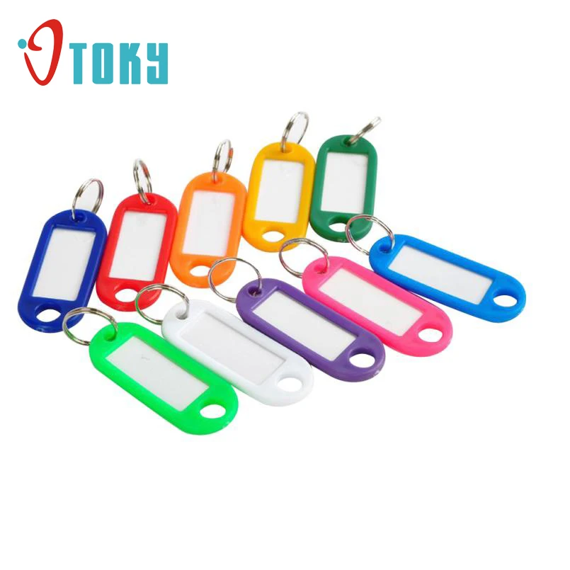 

Key Chains OTOKY Gussy Life Hot! 100 Pieces Plastic Key Tags Assorted Key Rings ID Tags Name Card Label Hot Sale jun2518