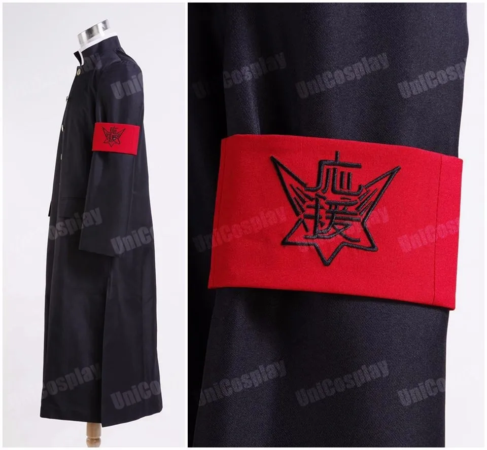 Мужская куртка длинный черный Тренч nintendo Ouendan Косплей Костюм NDS NDSL Osu! Tatakae
