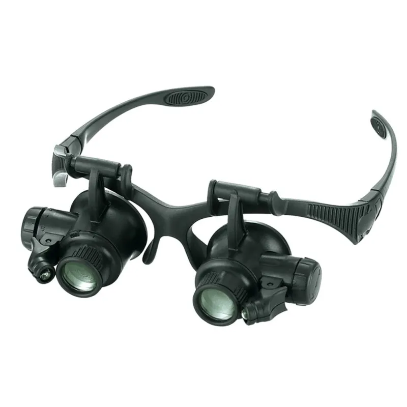 

HOT Head-wearing LED Light Jewelry Magnifier 10X 15X 20X 25X Repair Jewelry Clock Magnifier Optical Mirror Tool