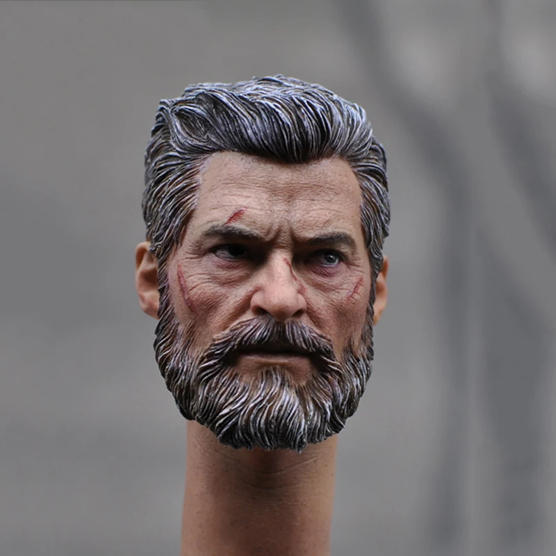 1/6 Male Head Sculpt Wolverine Logan Battle Damage Head model fit 12" Action Figuresin Action