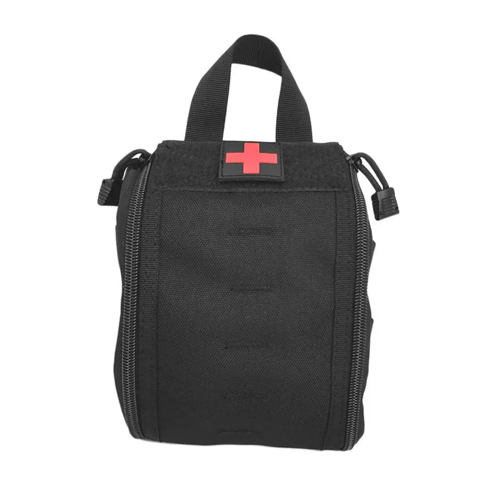 Нейлоновая медицинская сумка, тактические аптечки, медицинские аксессуары, сумка для охоты, туризма, выживания, модульная Сумка-медик - Цвет: black
