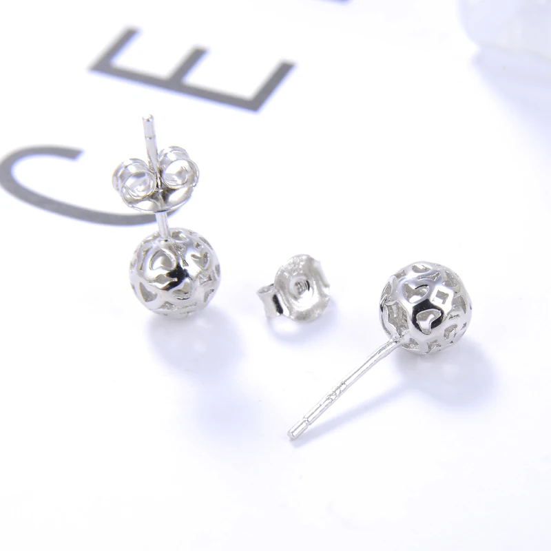 925 пробы серебряные милые Полые маленькие серьги-гвоздики, хорошее ювелирное изделие для женщин и девушек, подарок, горячая Распродажа, высокое качество
