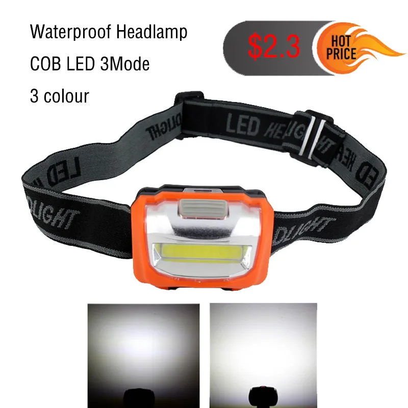

Anjoet Mini 3 Modes Waterproof 400Lm LED Flashlight outdoors Headlight Headlamp head light lamp Torch Lanterna with Headband AAA