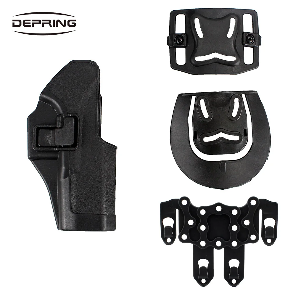 

Concealment Tactical Pistol Holster with Belt Loop Paddle Molle Platform for Glock 17 19 22 23 31 32