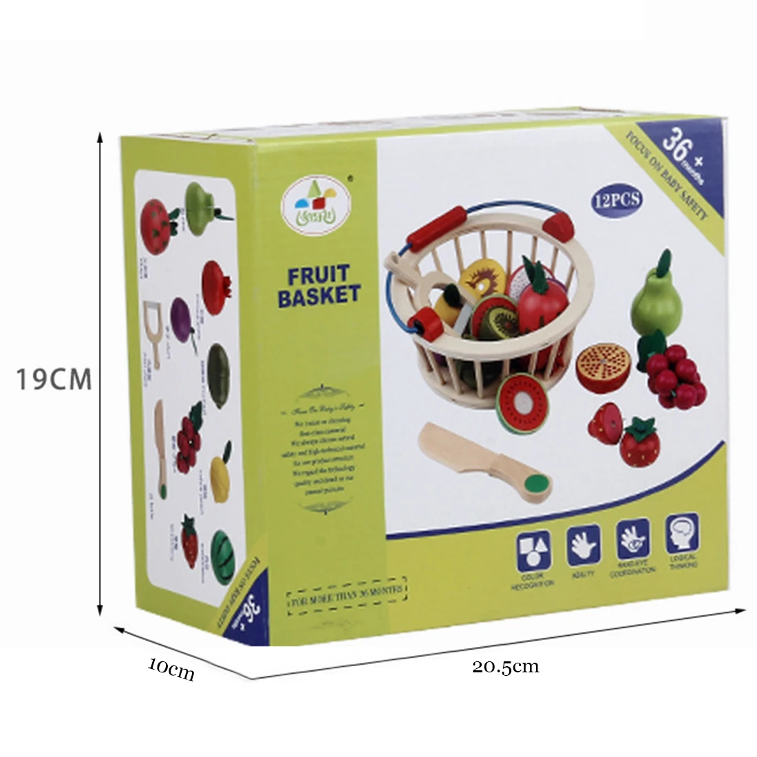 Frutas e Vegetais Pçs de Madeira Magnética Combinação Corte Brinquedo Conjunto Crianças Jogar & Fingir Simulação Cesta Redonda Kits Frutas 12 5 High Quality Brinquedos e hobbies