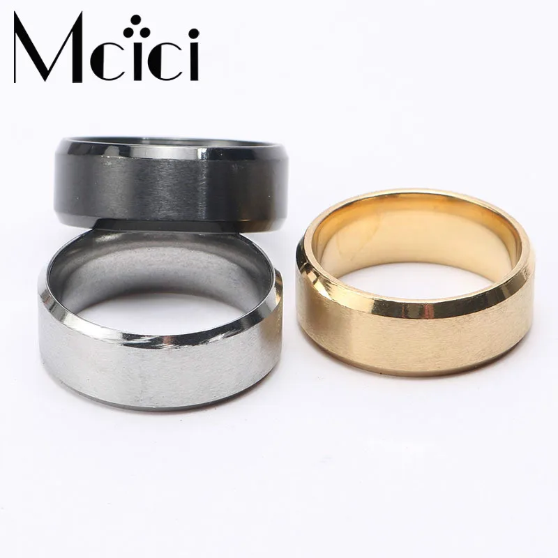 6mm Wide Ring Men Charming High Quality 3 Colors B...
