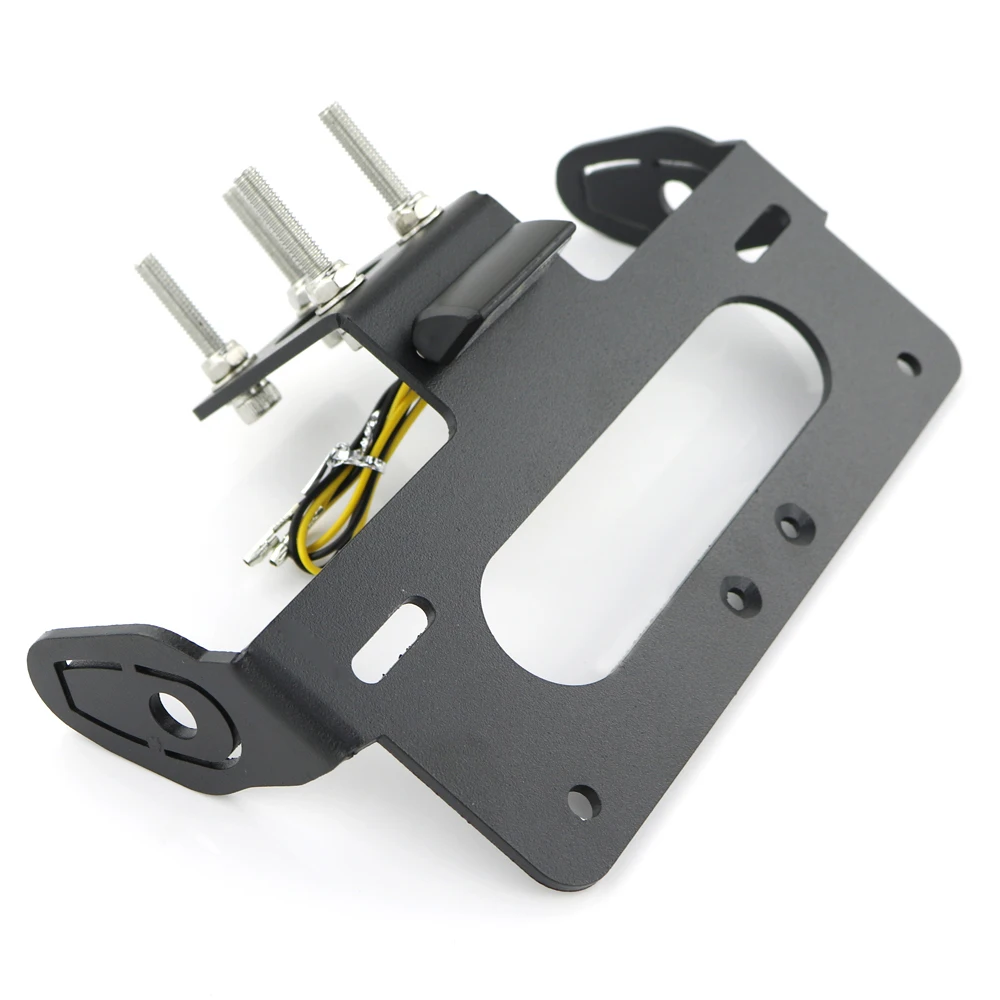 Suporte da Placa de Licença para Yamaha Yzf-r6 Cauda Traseira Tidy Fender Eliminator Kit Preto Motocicleta Alumínio r6 2006-2020 3 Chapa de licença