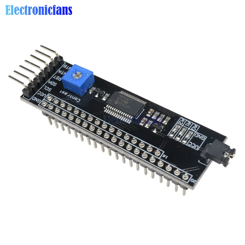 

MCP23017 5V Expander 1602/2004/12864 LCD Driver Module I2C IIC Serial Interface Adapter Board Contrast Adjustment For Arduino