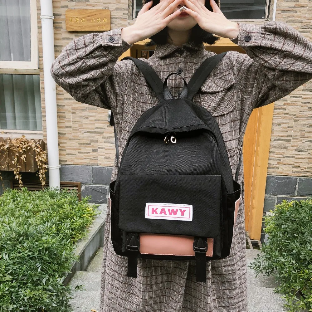 

Women Preppy Style Soft Fabric Backpack Female Design School Backpack For Teenage Girls Striped Backpack Mochila