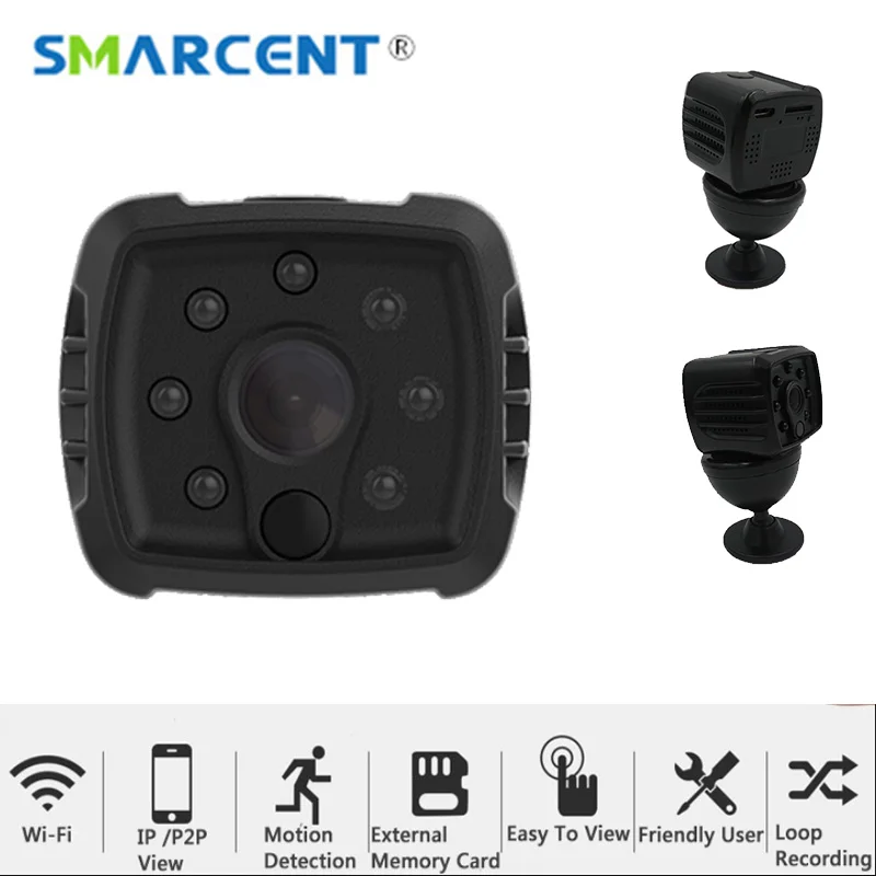 Мини Full HD камера Wi-Fi 1080P Экшн-камера с неполным видением micro SD TF невидимая микро