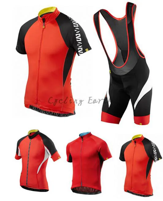 New mavic 2015 short sleeve cycling jersey bib shorts set bicycle wear sportwear clothes bike clothing