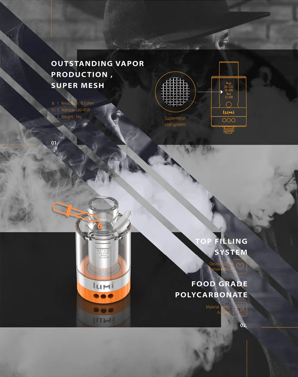 Original Digiflavor Helix starter kit with 4ML lumi Tank Atomizer Electronic cigarette Vape Vaporizer Powered by Single 18650 01 (8)