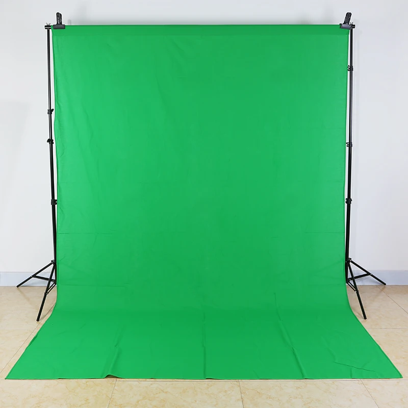 

Photo Studio 2*2M Background Aluminum Frame Support with 3*2M Muslin Backdrop Cotton Chromakey for Image matting Clamps for gift