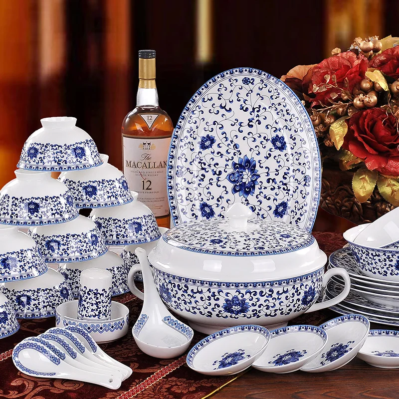4 Pcs Cuillère En Porcelaine Bleue Et Blanche Cuillères Chinoises