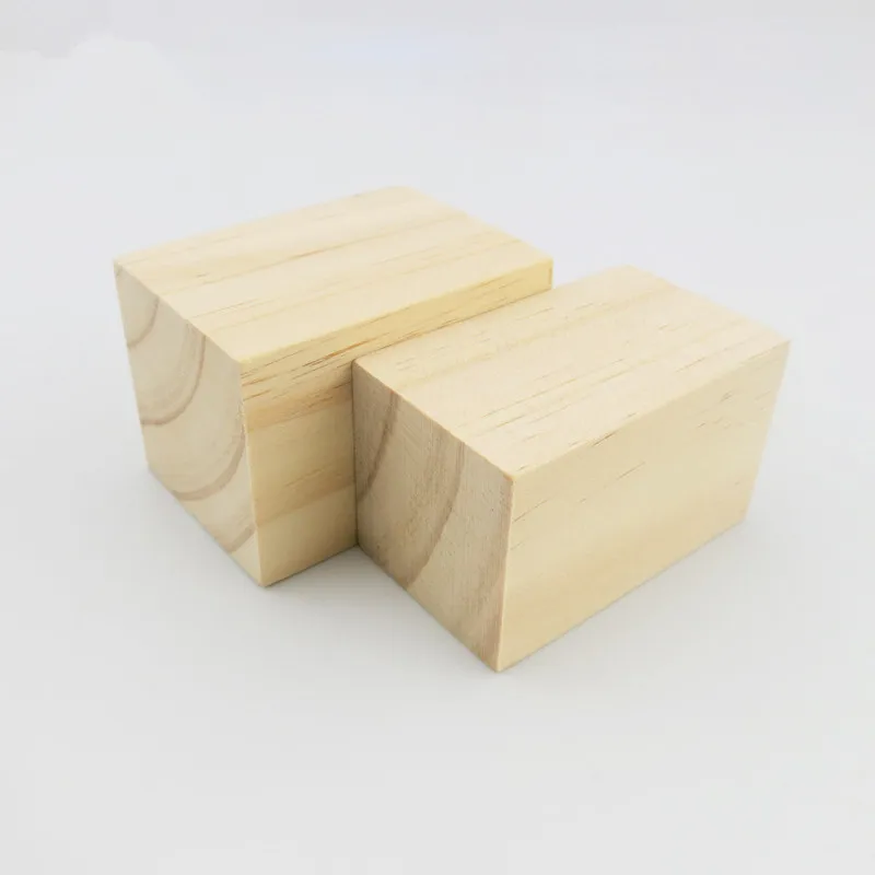 

Solid Wooden Block Handmade Wood Craft For Home Decoration 5*5*6cm 5piece