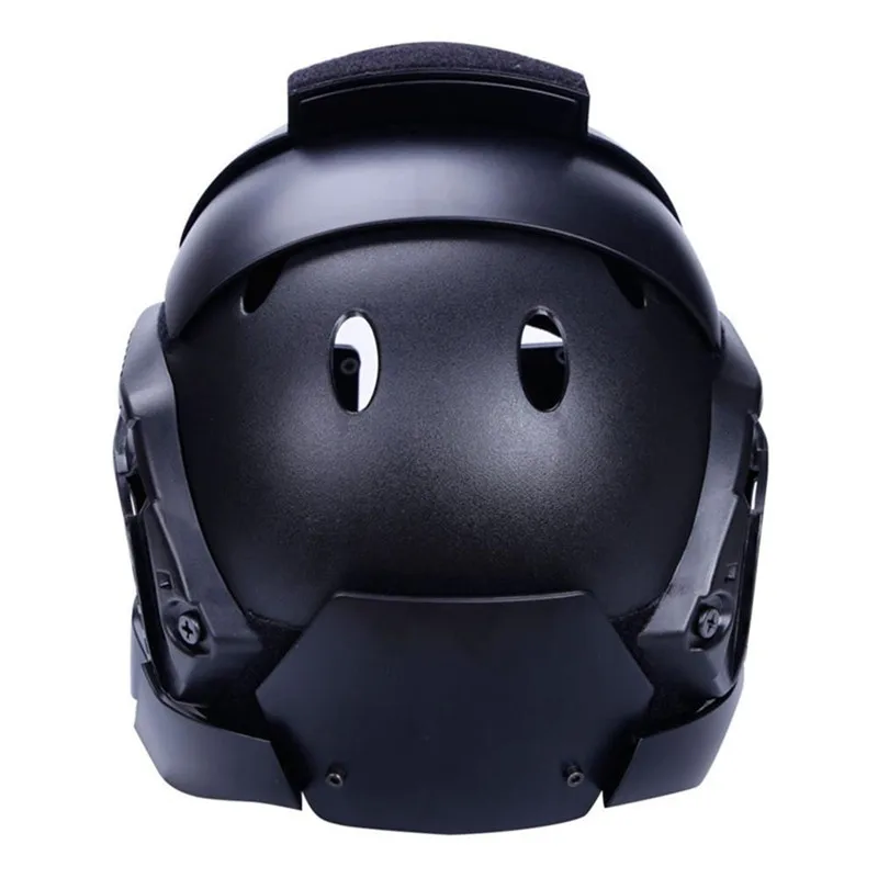 Outdoor WST Helmet Airsoft Paintball CF Game Face Mask Tactical Protective Helmet Military Bicycle Helmet Full Fcae Mask Iron