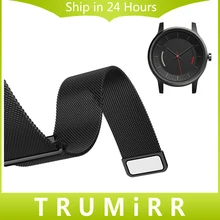 20mm Milanese Loop Strap for Garmin Vivomove Smart Watch Band Stainless Steel Magnetic Closure Bracelet with Quick Release Pins