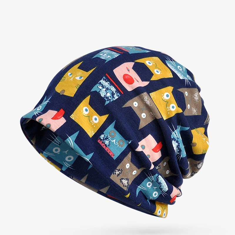 Осенне зимняя шапка Skullies с конским хвостом теплая тюрбан женский модный милый