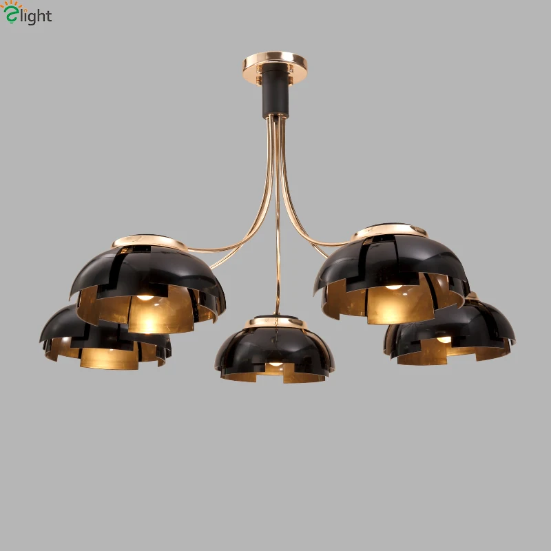 

Modern Lustre Gold Metal Led Pendant Chandeliers Luminarias Simple Acrylic Shades Dining Room Led Chandelier Lighting Fixtures