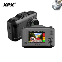 Car camera XPX Dash cam Car dvr 3 in 1 GPS Radar DVR SFHD 1296P Ambarella A12 Dashcam Radar detector G-sensor