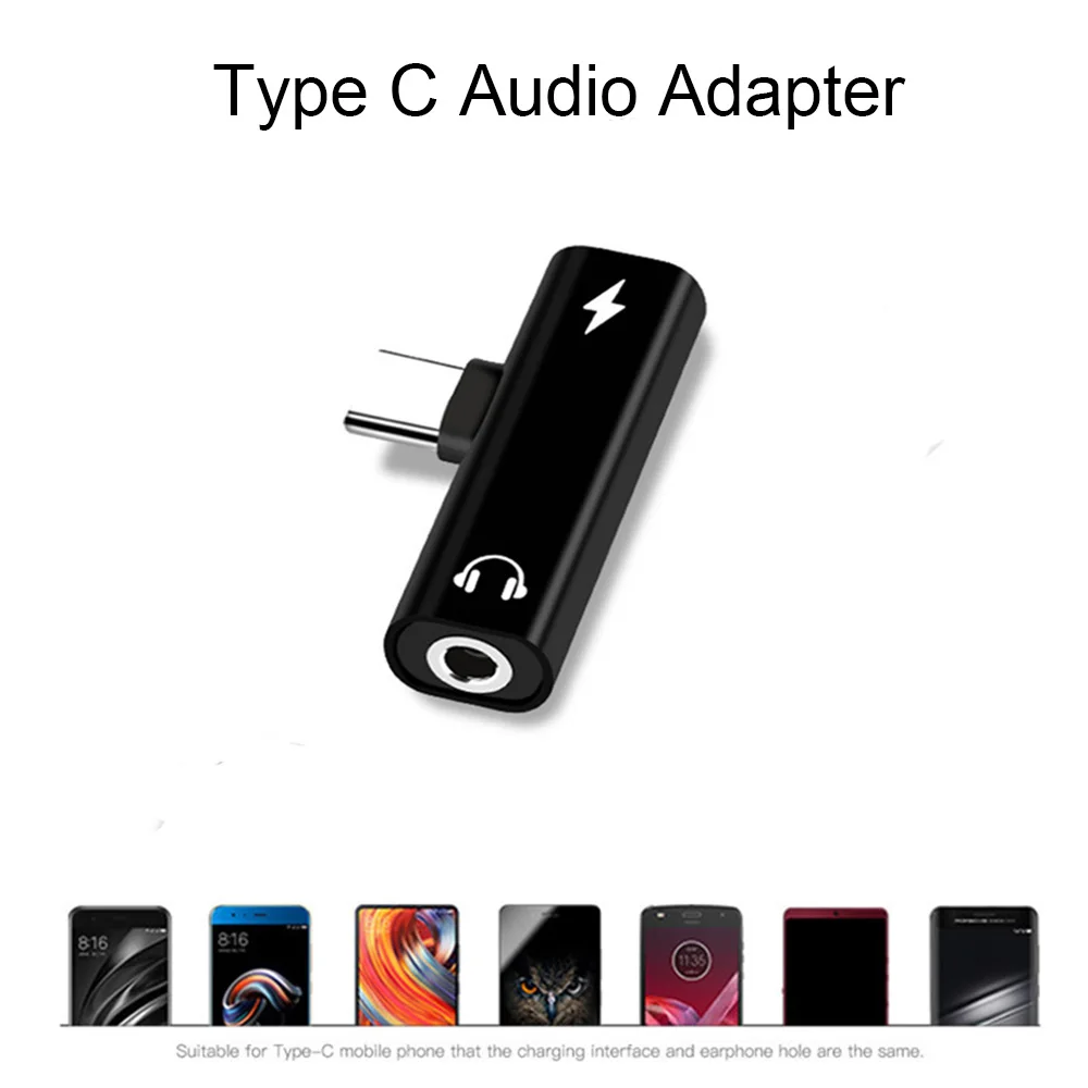 

Type C To 3.5mm AUX Jack Earphone Headphones Charging Converter Type-C Adapter charger audio Splitter for Xiaomi Huawei samsung