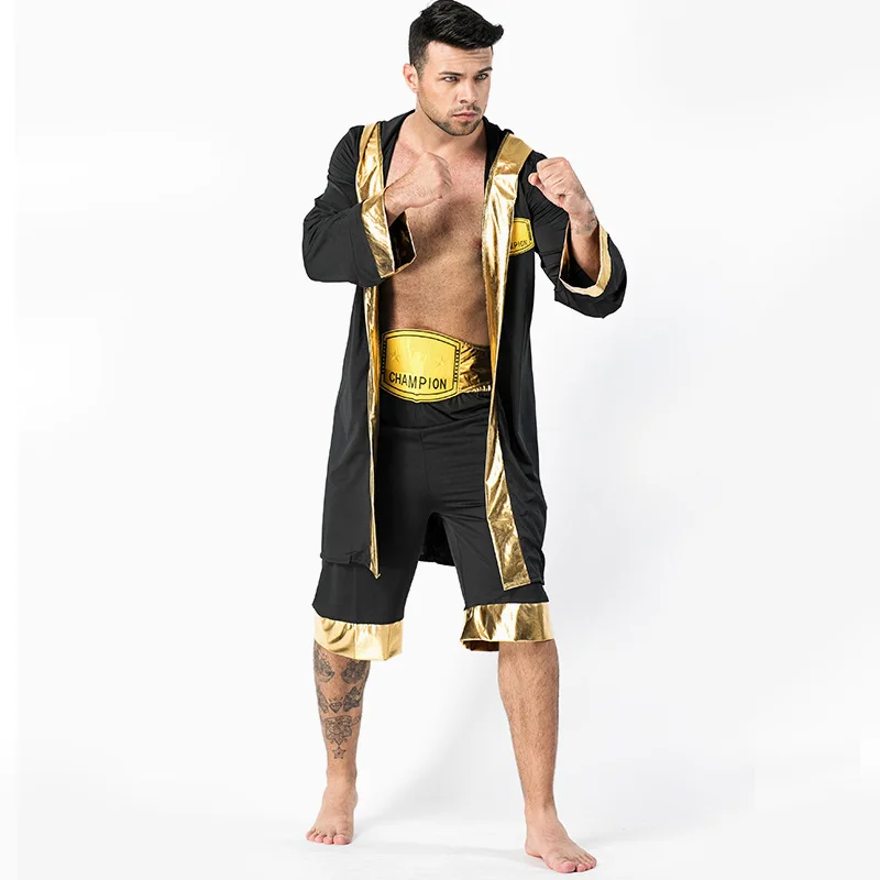 

Man Boxing Robe Boxer Costume Halloween Boxing Match Rocky Balboa Fantasy Fancy Dress