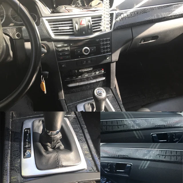 Für Mercedes E Klasse W212 Innen Zentrale Steuerung Panel Tür Griff  5DCarbon Faser Aufkleber Aufkleber Auto styling Zubehör