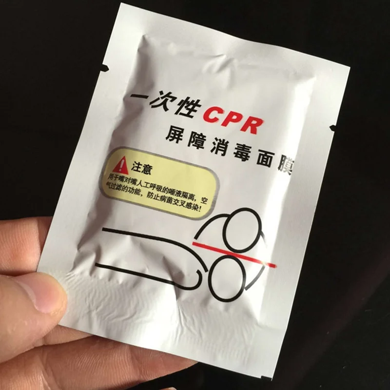 1/3/10pcs Disposable CPR Barrier Disinfection Mask Portable First Aid