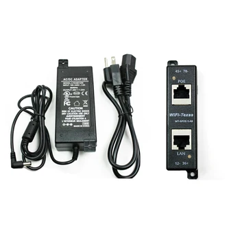 

60W Single port Gigabit PoE Injector With "Y" Cable for big Power, 48V 60W Power and Data shared all on 4 pairs PoE+ Dual LED