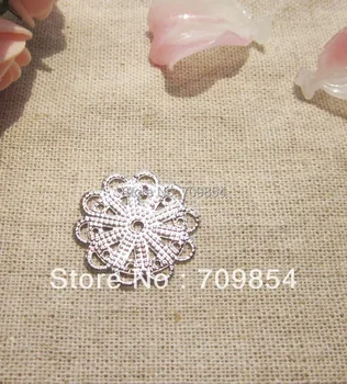 

free shipping!!! 200pcs/lot 22mm white K filigree wrap connector jewelry findings