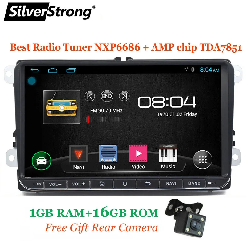 SilverStrong Android9.0 9 дюймов 32 ГБ для Passat радио автомобиля gps для VW Golf gps Polo с 6686 радио Android 68S - Цвет: 68S 1G 16G