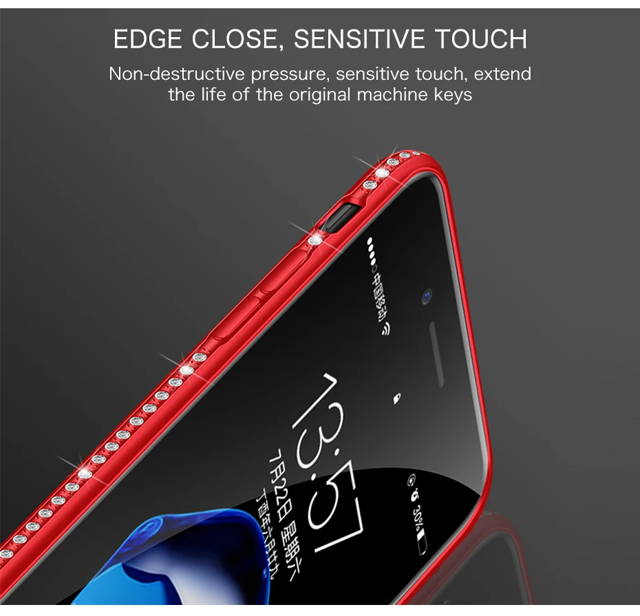 Luxury Phone Case For iPhone 7 8 6 6s Plus Bling Diamond Soft Transparent TPU Crystal Cover For iPhone 6 7 8 Plus Case (3)