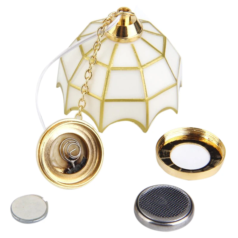 New 112 Dollhouse Miniature Furniture Ceiling Lamp Battery Operatedin