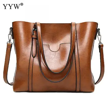 

Retro Pu Leather Handbag Large Capacity Women Shoulder Bags High Quality Tote Bags Bolsos New Women Messenger Bags Bolsa Mujer