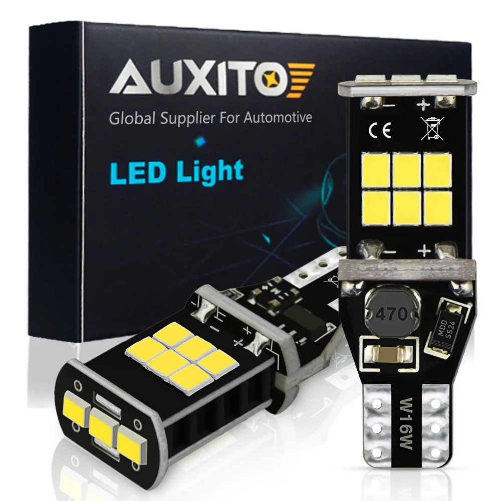 AUXITO W21W P21W светодиодный Canbus BA15S 1156 W16W T15 светодиодный автомобиль Фары заднего хода T25 3157 3156 7443 T20 светодиодный светильник лампа без ошибок белый светодиодный светильник