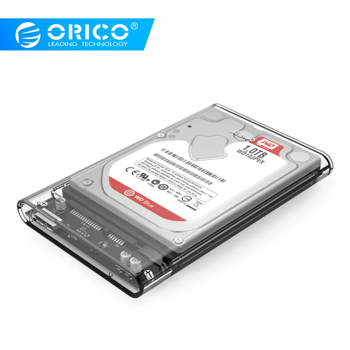 ORICO 2139U3 2,5 дюймовый прозрачный корпус для жесткого диска USB3.0 с поддержкой протокола UASP корпус для жесткого диска