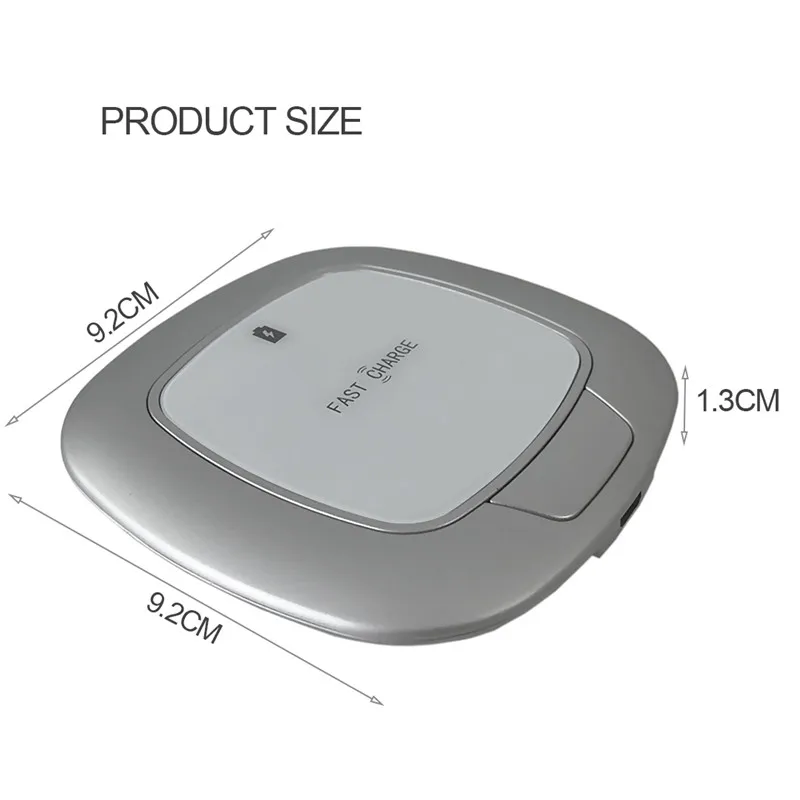 Светодиод квадратной формы Быстрая Беспроводная зарядка зарядное устройство док-станция Подставка для iPhone X 8 для samsung
