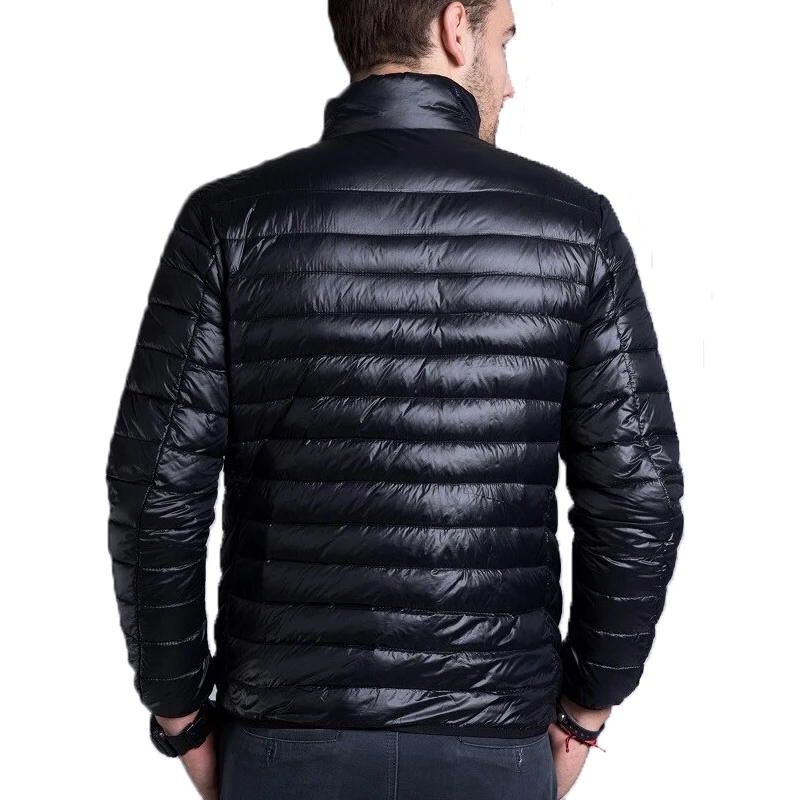 Мужские теплые куртки однотонная тонкая дышащая зимняя куртка Мужская верхняя