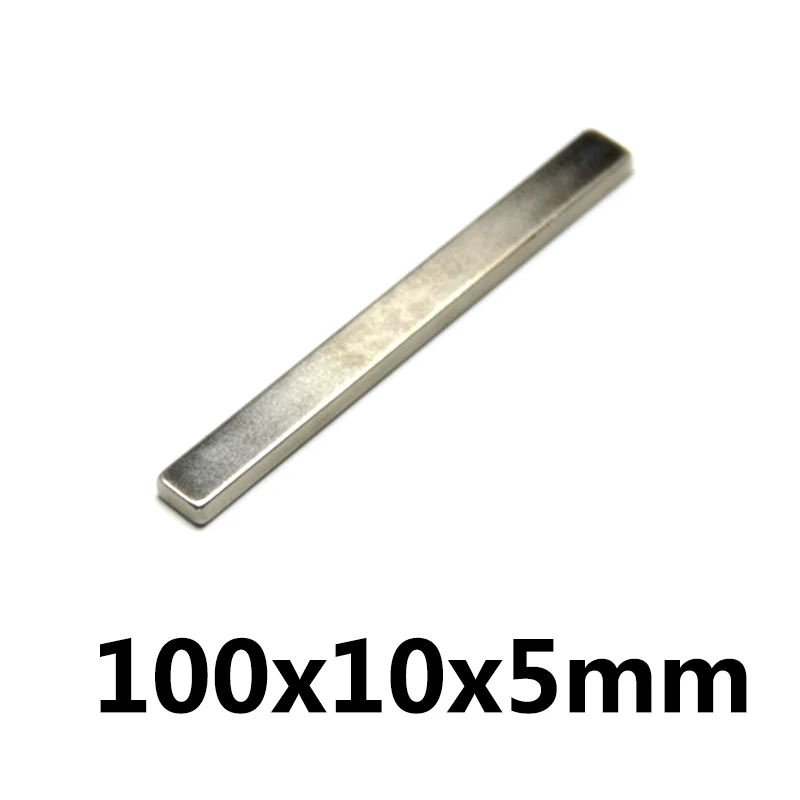 

1pcs 100x10x5mm Neodymium Magnet Block N35 Permanent Super Strong Powerful Small Magnetic Magnets Square 100*10*5mm