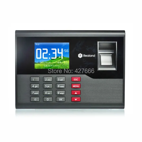 

Free shipping Realand TCP/IP TFT Fingerprint Time attendance machine A-C121
