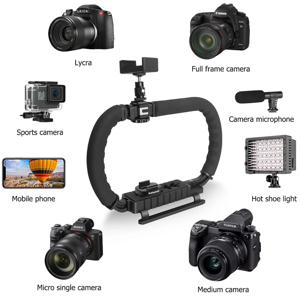 Спортивная камера Ручной Стабилизатор Vlog видео держатель Rig Gimbal стабилизатор для