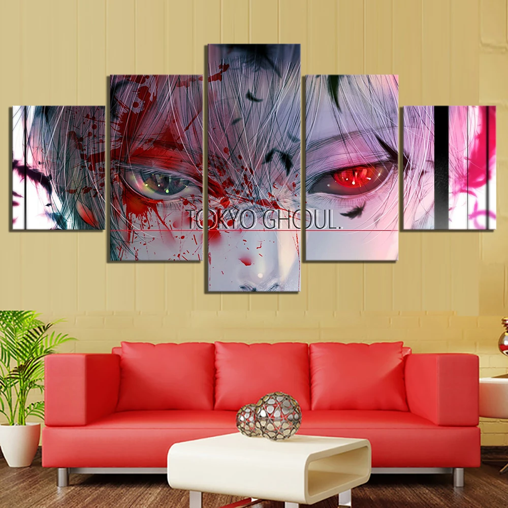 Hd печатные картины на холсте 5 шт. Tokyo Ghoul домашний декор аниме постер с персонажем